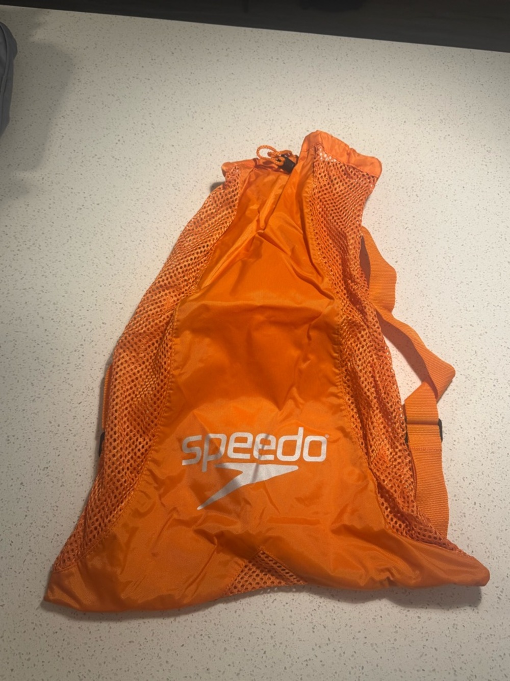 Speedo Orange Mesh Drawstring Swim Sack